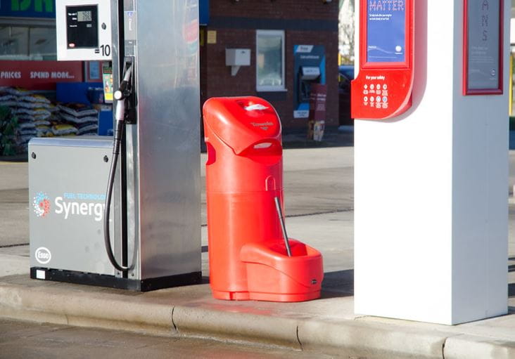 kosz dla stacji benzynowych auto mate z dostawką cleen station