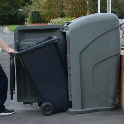 Nowoczesny kosz zewnętrzny Nexus City 240 na odpady