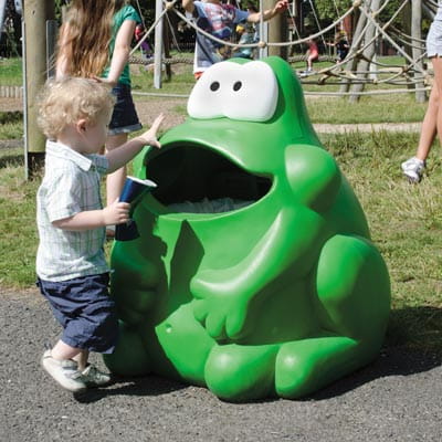 Kosz Froggo dla dzieci z pojemnikiem wewnętrznym stalowym