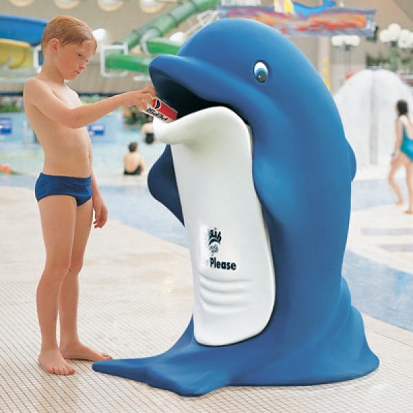 Niebieski kosz na śmieci Splash dla dzieci 100 l