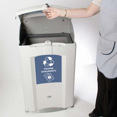 Pojemnik do recyklingu szkła Nexus 100 z zielonym otworem