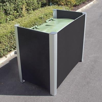 System osłon na kontenery 770 l Visage 770 w kolorze srebrnym i ciemnoszarym