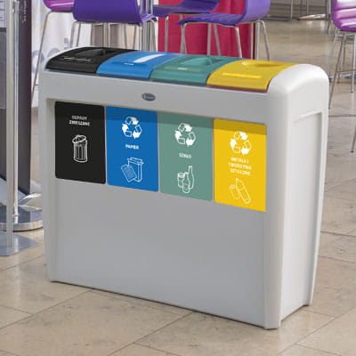 Modułowy kosz Nexus Evolution Quattro 160 l do segregacji