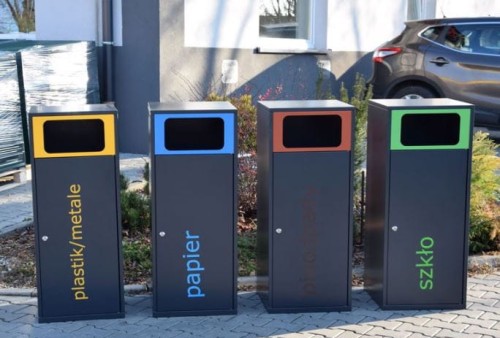 Kosz do segregacji odpadów Etna I 120 l stal nierdzewna