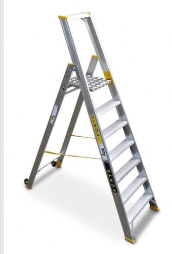 Drabina aluminiowa rozstawna z podestem 6 stopni