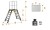 Aluminiowy mostek magazynowy Forte 2x8 stopni