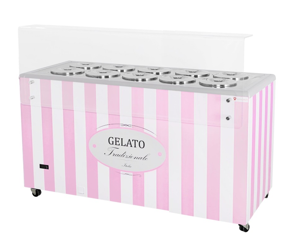 dystrybutor do lodów, dystrybutor gelato pozetti, 