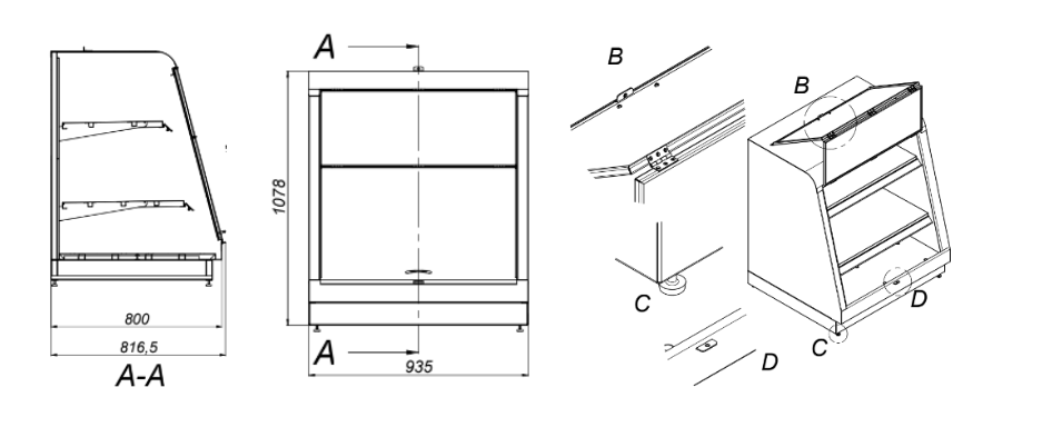 ekspozytor na stację benzynową, szafa metalowa zewnętrzna 