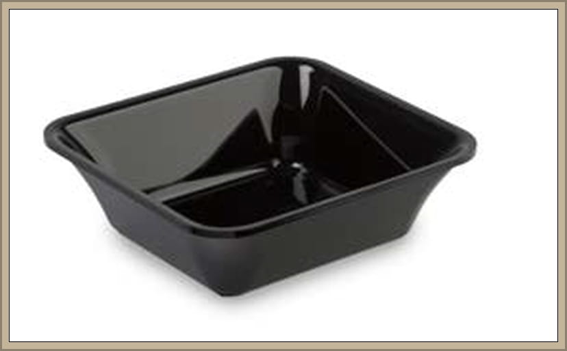 Pojemnik  GN 1/6, 17,6x16,2 cm, plexi, wysokość  50mm ; kolor czarny/biały/bordowy, Dupont