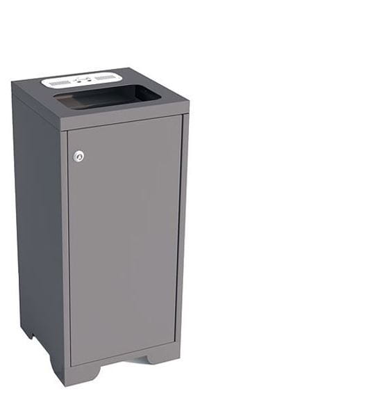 Kosz na odpadki Platon IV, 50 litrów, z popielnicą,  stal nierdzewna