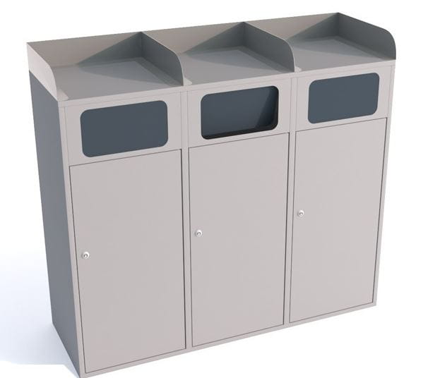 Kosz do segregacji odpadów Etna III 120 l, dla gastronomii I, stal nierdzewna