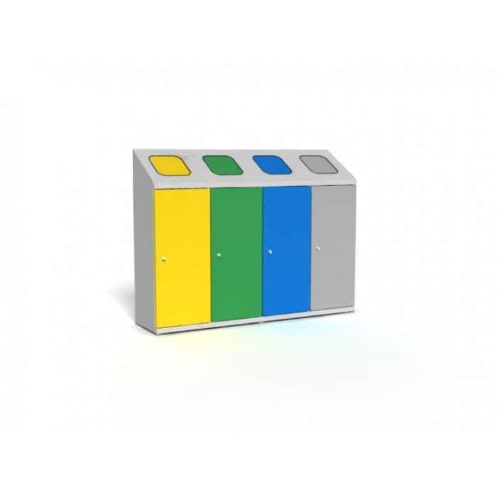 Kosz BIN-4 do segregacji odpadów 4-komorowy - z pojemnikami i workami