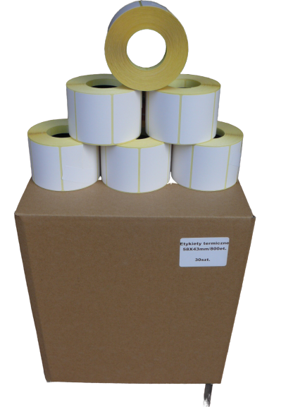 Etykiety termiczne do wag 58x43 mm rolka - 500 szt.