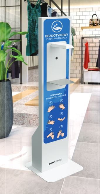 Stacja dezynfekcyjna, higienizator, dozownik do dezynfekcji