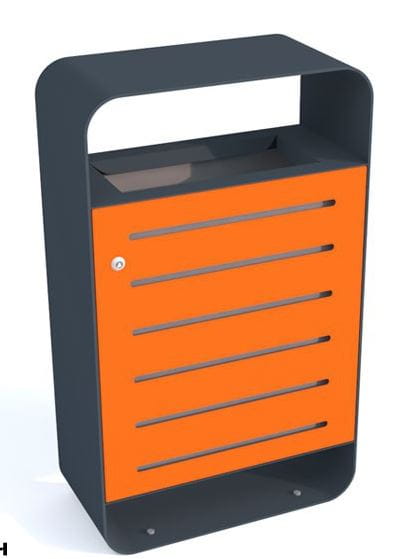 Kosz na odpadki Tytan II, stal ocynkowana malowana     