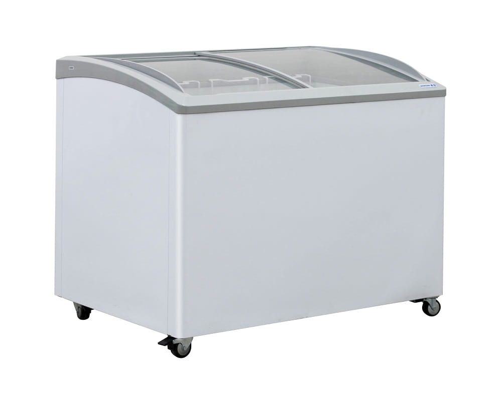 Zamrażarka 325 litrów, boneta do lodów i mrożonek, szara 