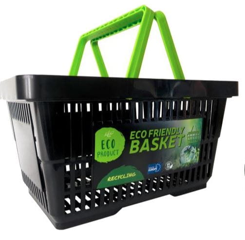 Koszyk sklepowy 22 L z 2-rączkami + etykieta ECO FRIENDLY BASKET
