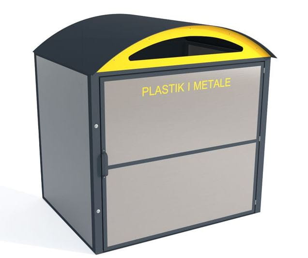 Zabudowa pod kontener śmieciowy II 1100 L, stal nierdzewna