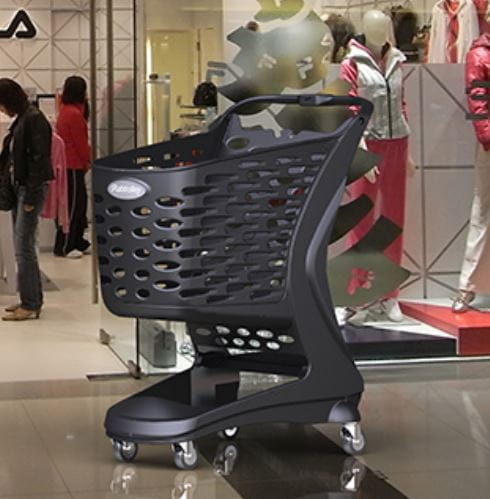 Wózek sklepowy z tworzywa  80 litrów Mini Eko z kółkami fi 100 mm, Rabtrolley  