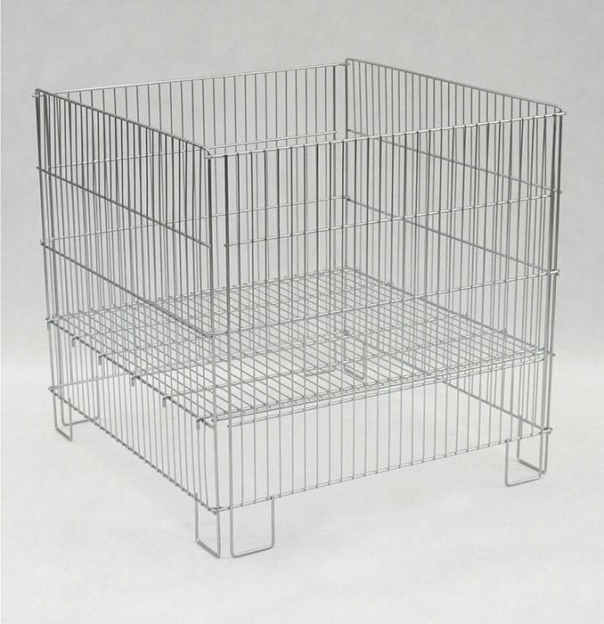 Kosz składany DSK 800X800 H780 – cynk galwaniczny