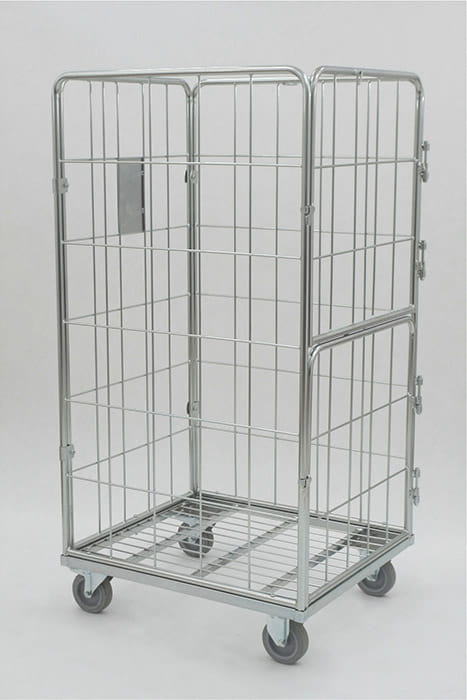 Wózek kontenerowy do pralni 800X700X1500 z drzwiami - cynk