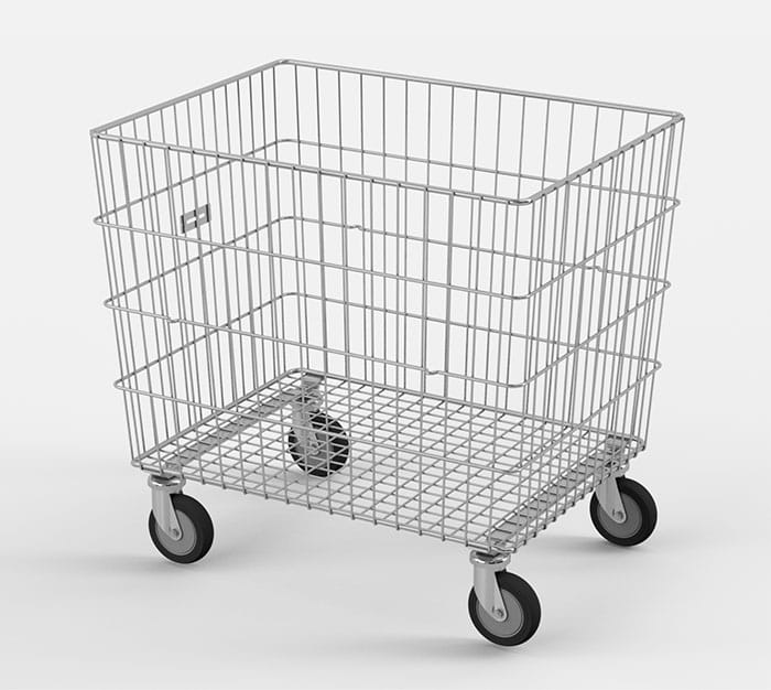 Wózek magazynowy z koszem 800x600 H600 na kołach