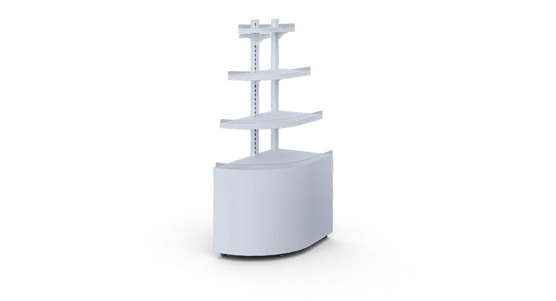Witryna PETRO SELECT regał narożny 90° neutralny lewy
