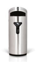 Kosz na śmieci Modern – dog 70 litrów, z zasobnikiem na psie odpady, stal nierdzewna  