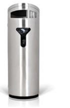 Kosz na śmieci Modern 110 l, z popielniczką i zasobnikiem na psie odpady, stal nierdzewna  