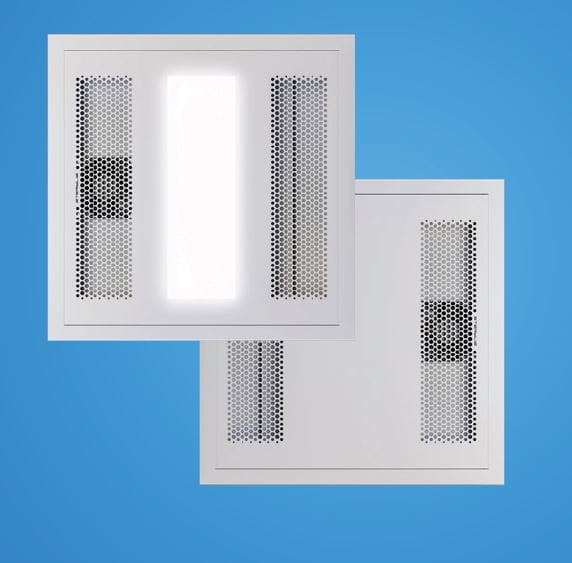 Lampa przepływowa UV-C 50W z lampą LED 30W, dyfuzyjny klosz, kasetonowa, Sterylis Light AIR +60