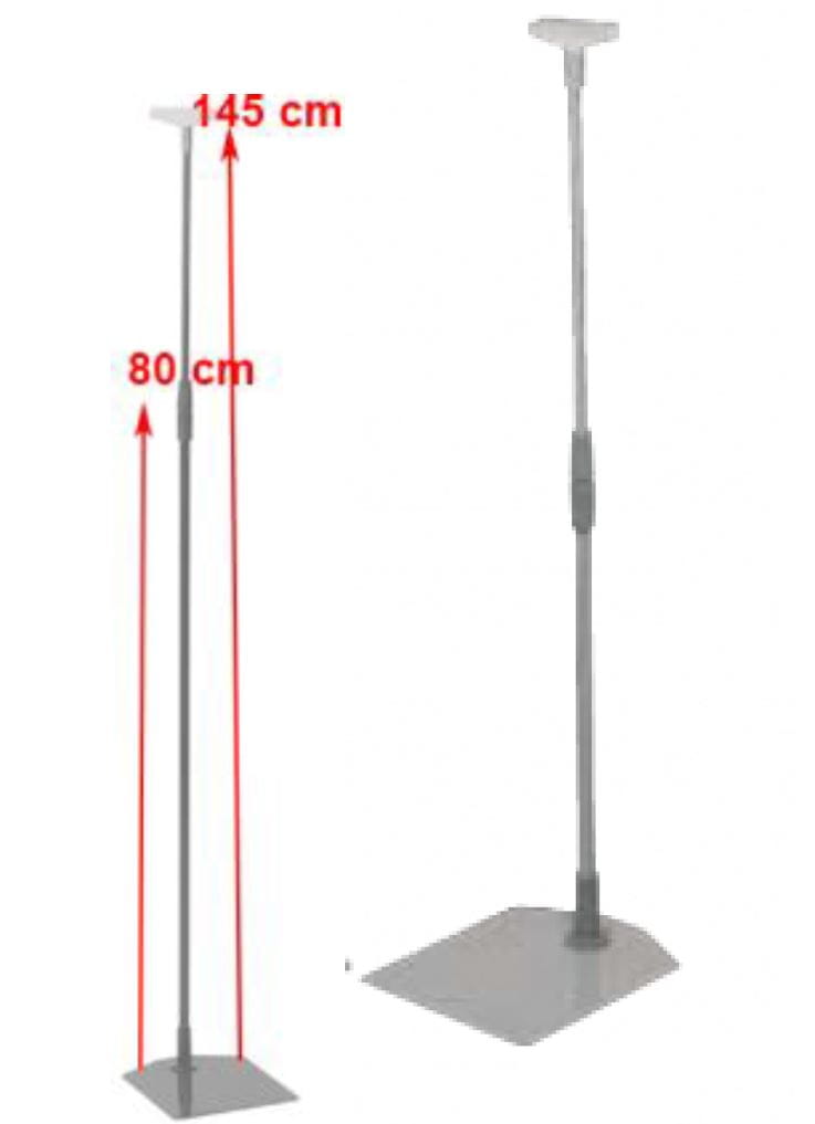 Stojak informacyjny , plakatowy na podstawce stalowej  800-1450 mm