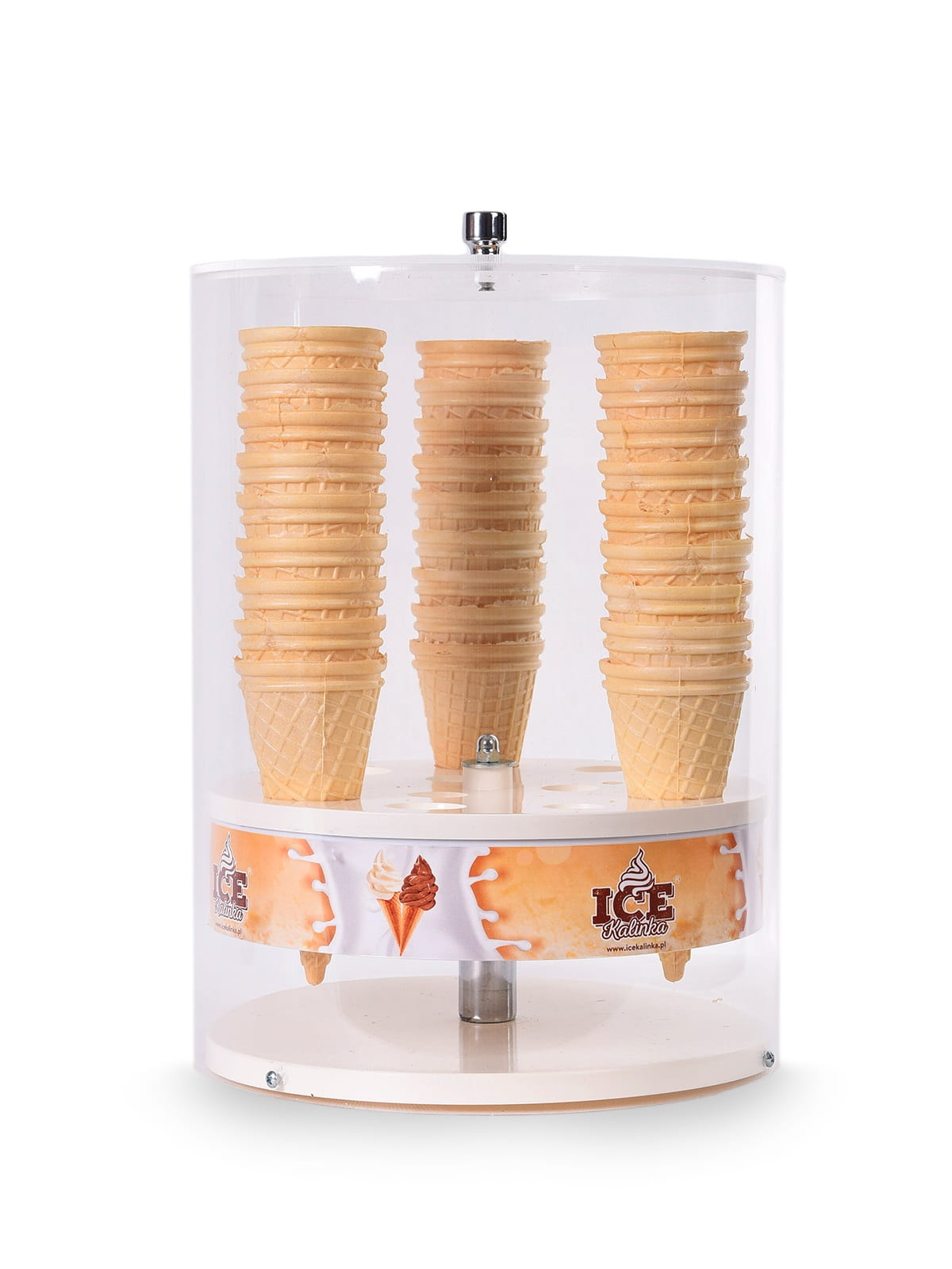 Pojemnik na wafle do lodów, magazynek do wafelków 12 otworów biały