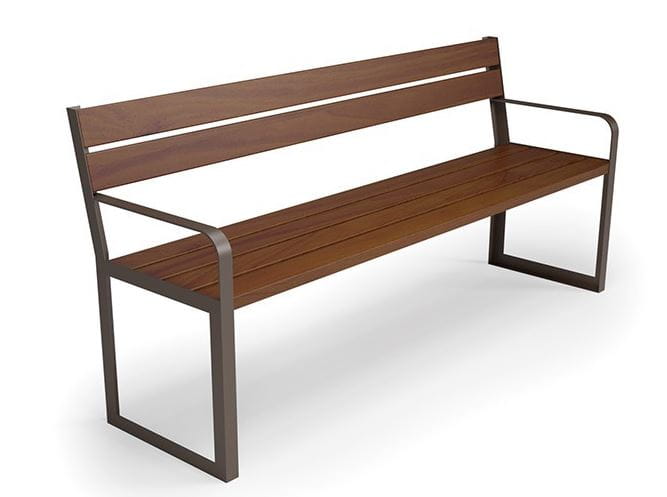 Ławka miejsko - ogrodowa Cyklon I z oparciem 