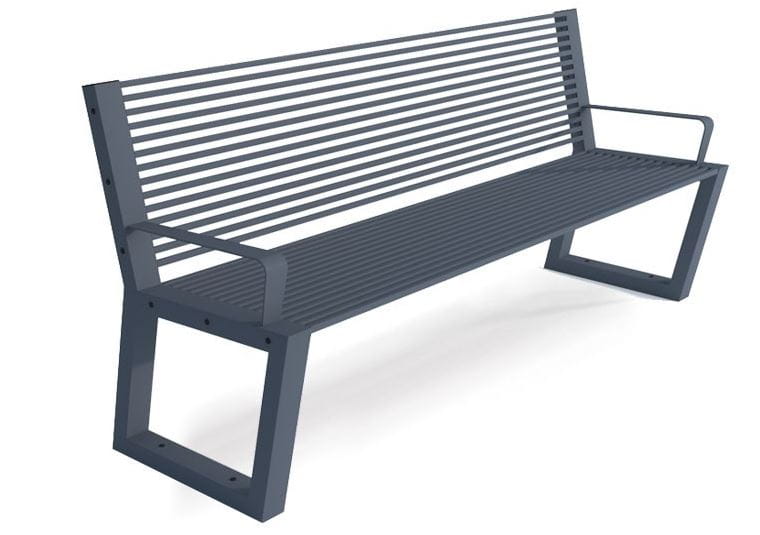 Ławka Semi IV z oparciem i podłokietnikami 