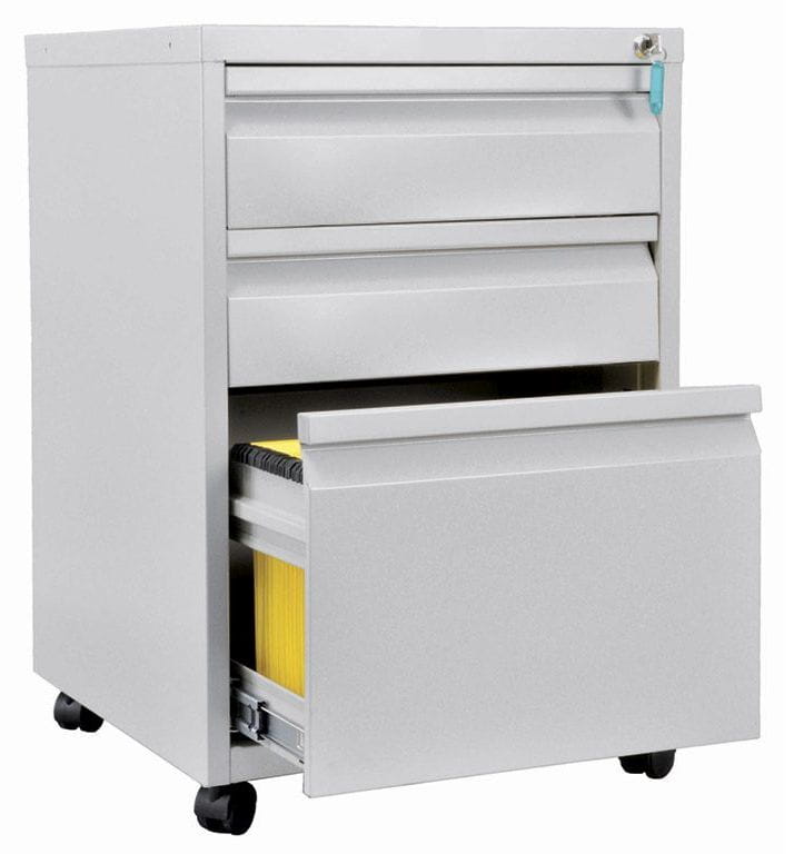 Szafa kartotekowa mobilna BFC 70/3, metalowa