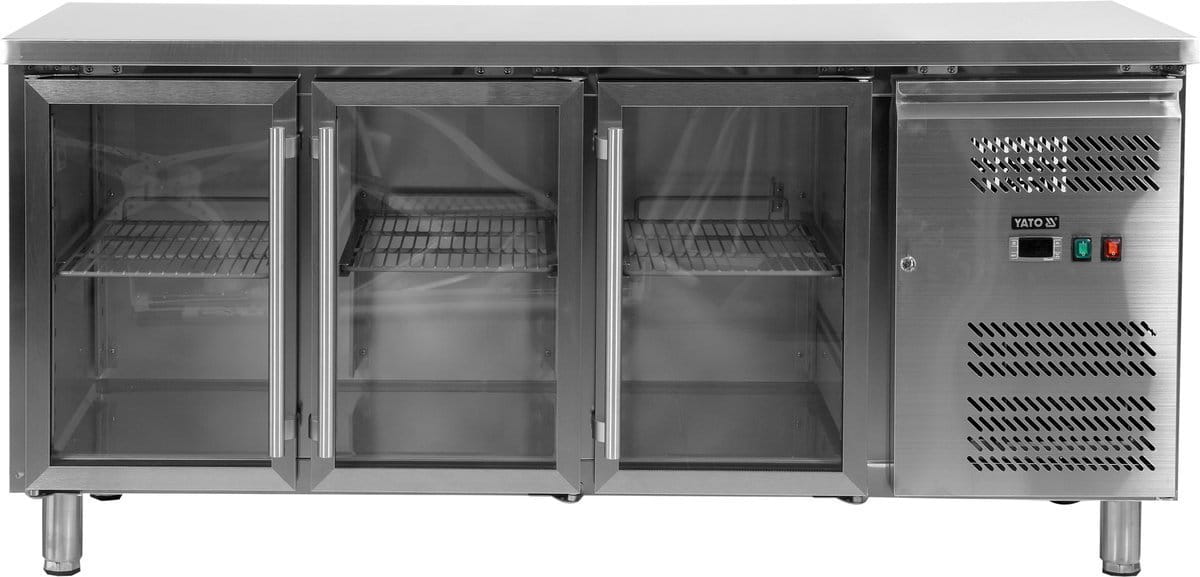 Stół chłodniczy 3-drzwiowy, przeszklony