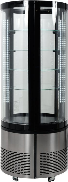 Witryna chłodnicza 400 l, 68x68x175, czarna 
