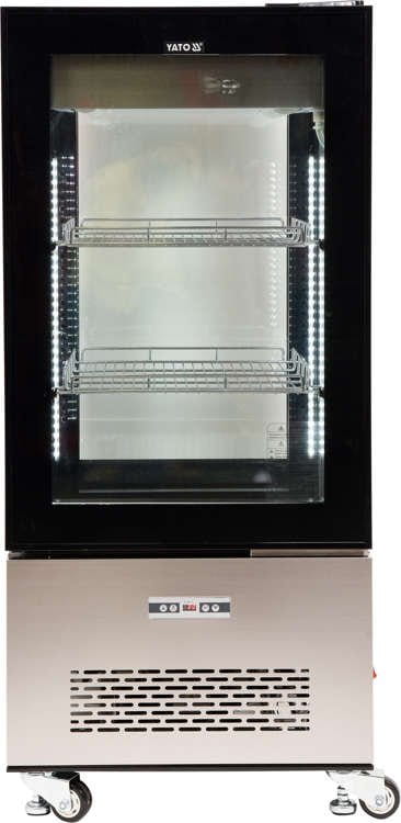 Witryna chłodnicza 270 l, 65x65x150, czarna 