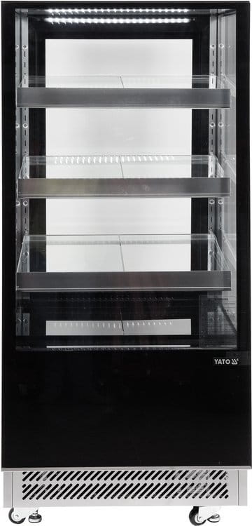 Witryna chłodnicza 300 l, 65x80x144, czarna 