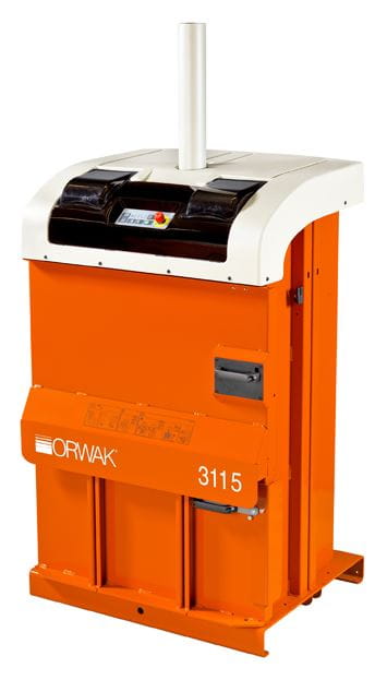 Belownica, prasa do makulatury folii ORWAK COMPACT 3115, nacisk 6 ton, bela 60-85 kg 