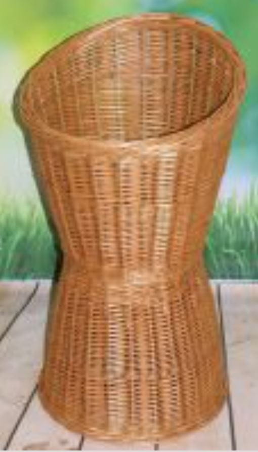 Kosz ekspozycyjny mały fi 41cm, wysokość  72 cm, wiklinowy, promocyjny 