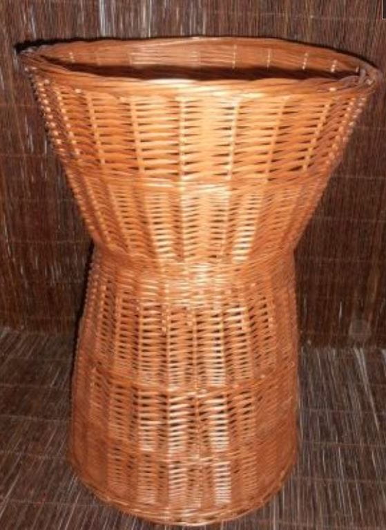 Kosz ekspozycyjny średni, fi 50 cm, wysokość  80 cm, wiklinowy, promocyjny