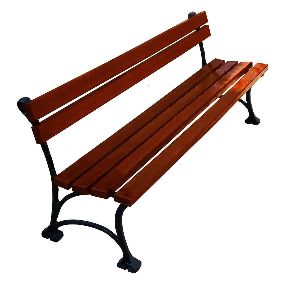 Ławka Pomorska bez podłokietnika 150 cm deski świerkowe lakierowane