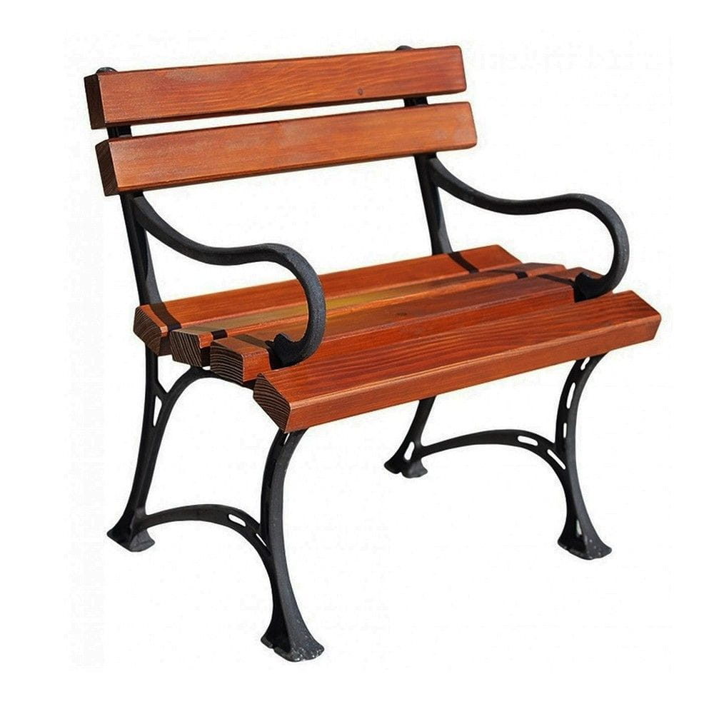 Krzesło ogrodowe Królewskie z podłokietnikiem deski świerkowe impregnowane    