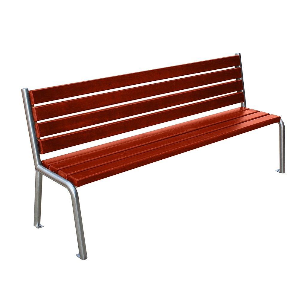 Ławka Capitis II Inox 180 cm deski świerkowe impregnowane