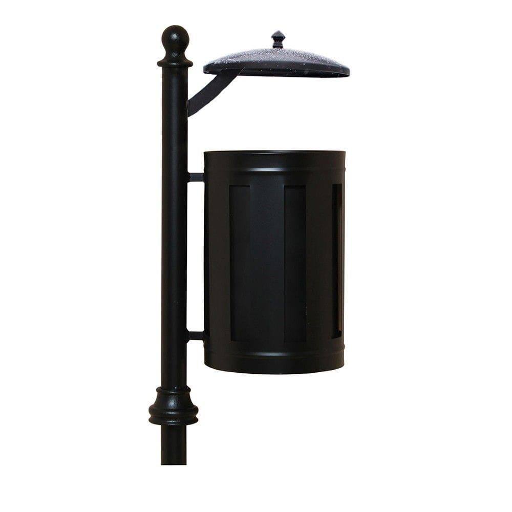 Kosz na śmieci Retro II z daszkiem, 45 l, stalowo - żeliwny