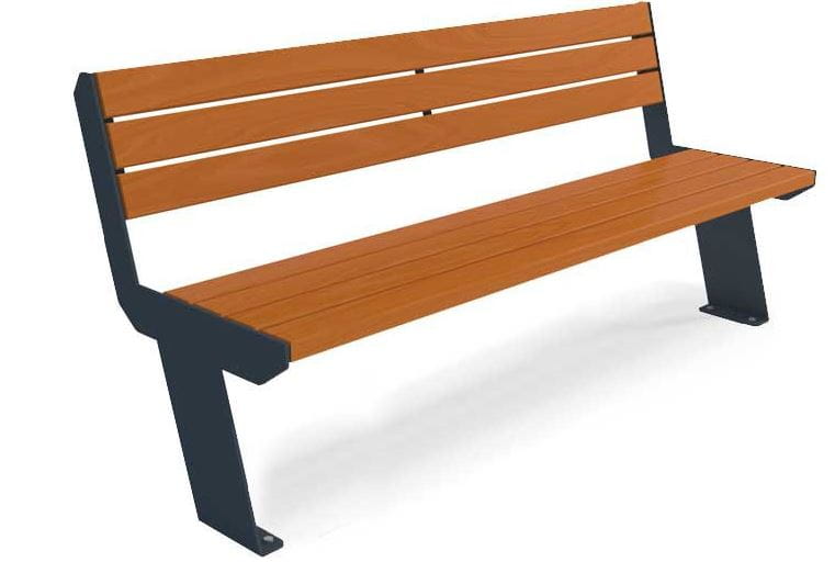 Ławka miejska Agawa z oparciem