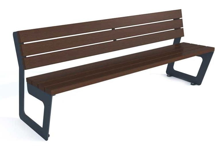 Ławka miejska Alison I z oparciem