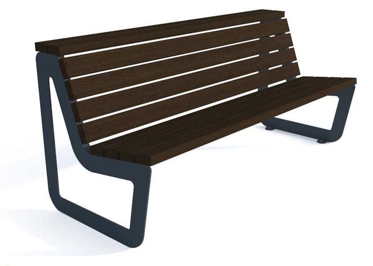Ławka miejska Szafir IV z oparciem