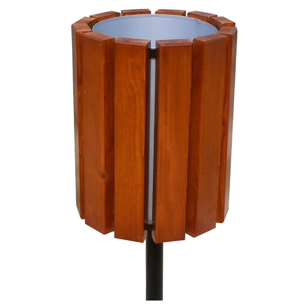 Kosz na śmieci Wilno 35 l, stalowo - drewniany